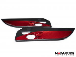 Alfa Romeo 4C Carbon Fiber Door Panels - w/ Red Candy Accents